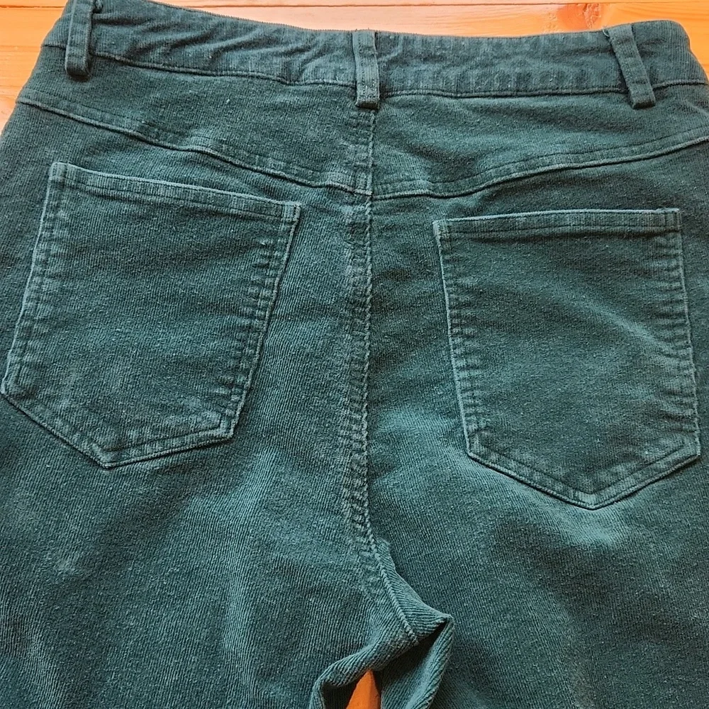 Princess Polly Nadia Corduroy Flare Pants Emerald Green High Rise Jeans Y2K 4 - Picture 12 of 15